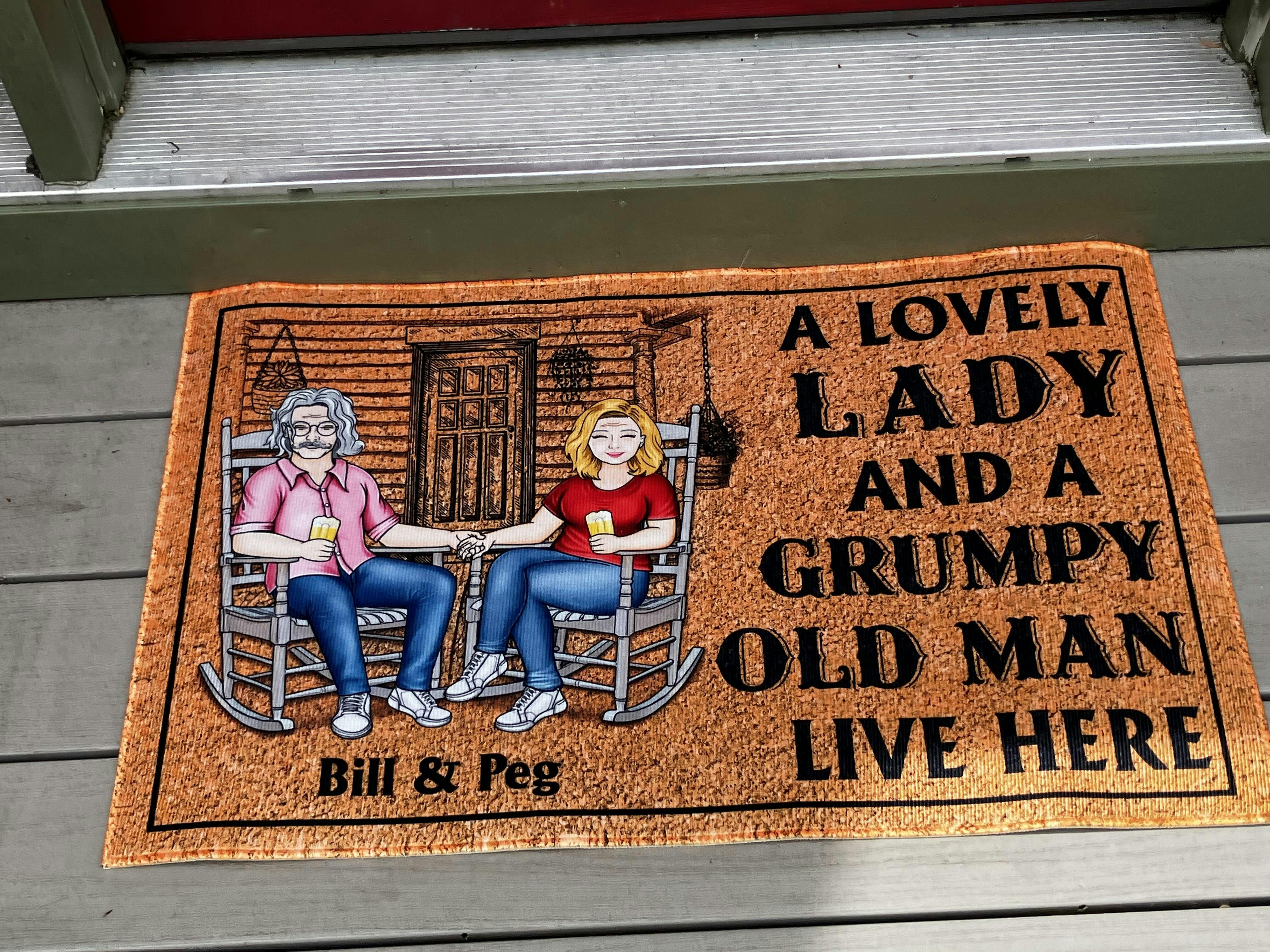 Family Couple A Lovely Lady And A Grumpy Old Man Live Here - Couple Gi ...