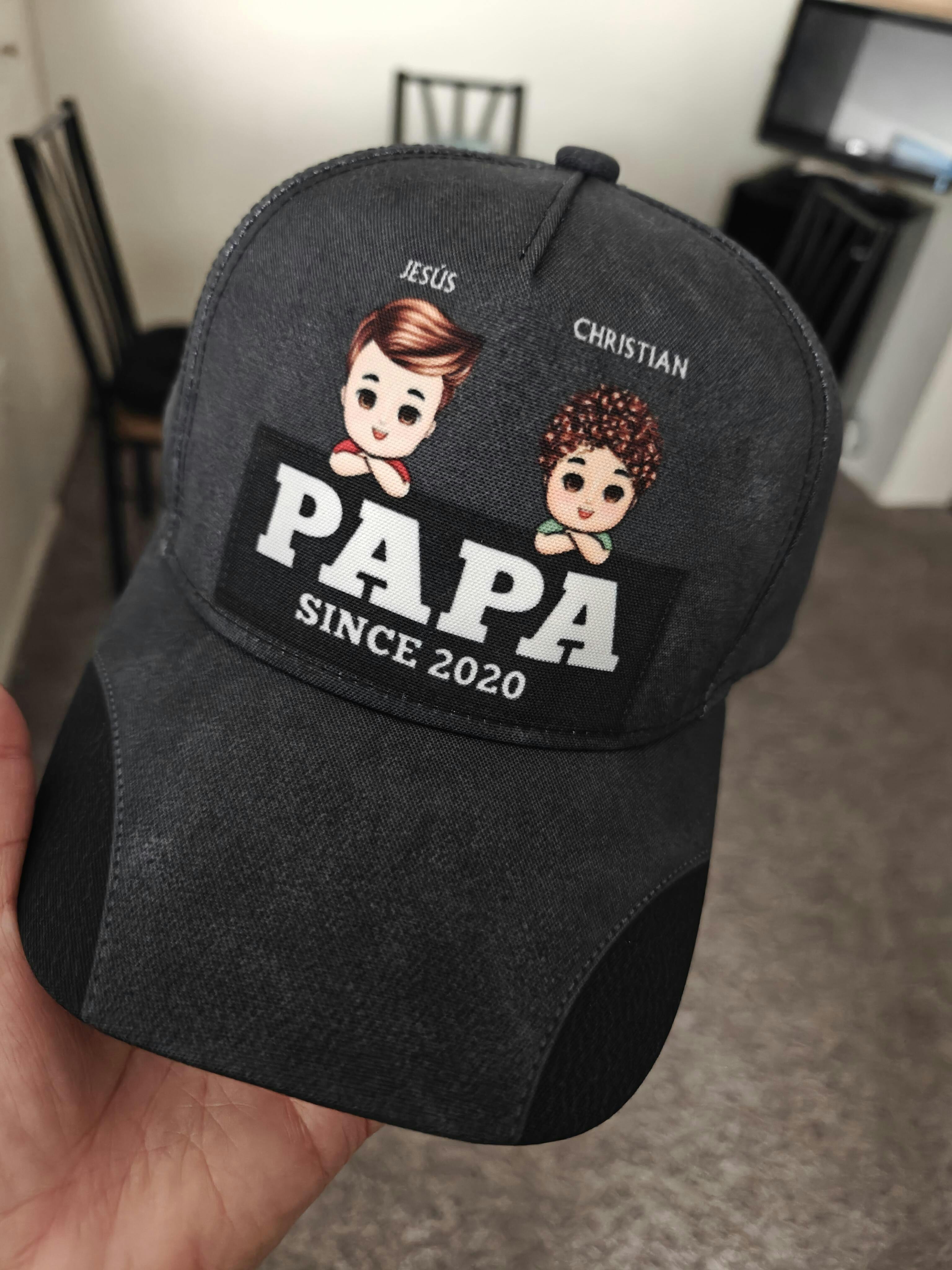 Papa Since - Gift For Father, Dad, Grandpa - Personalized Classic Cap ...