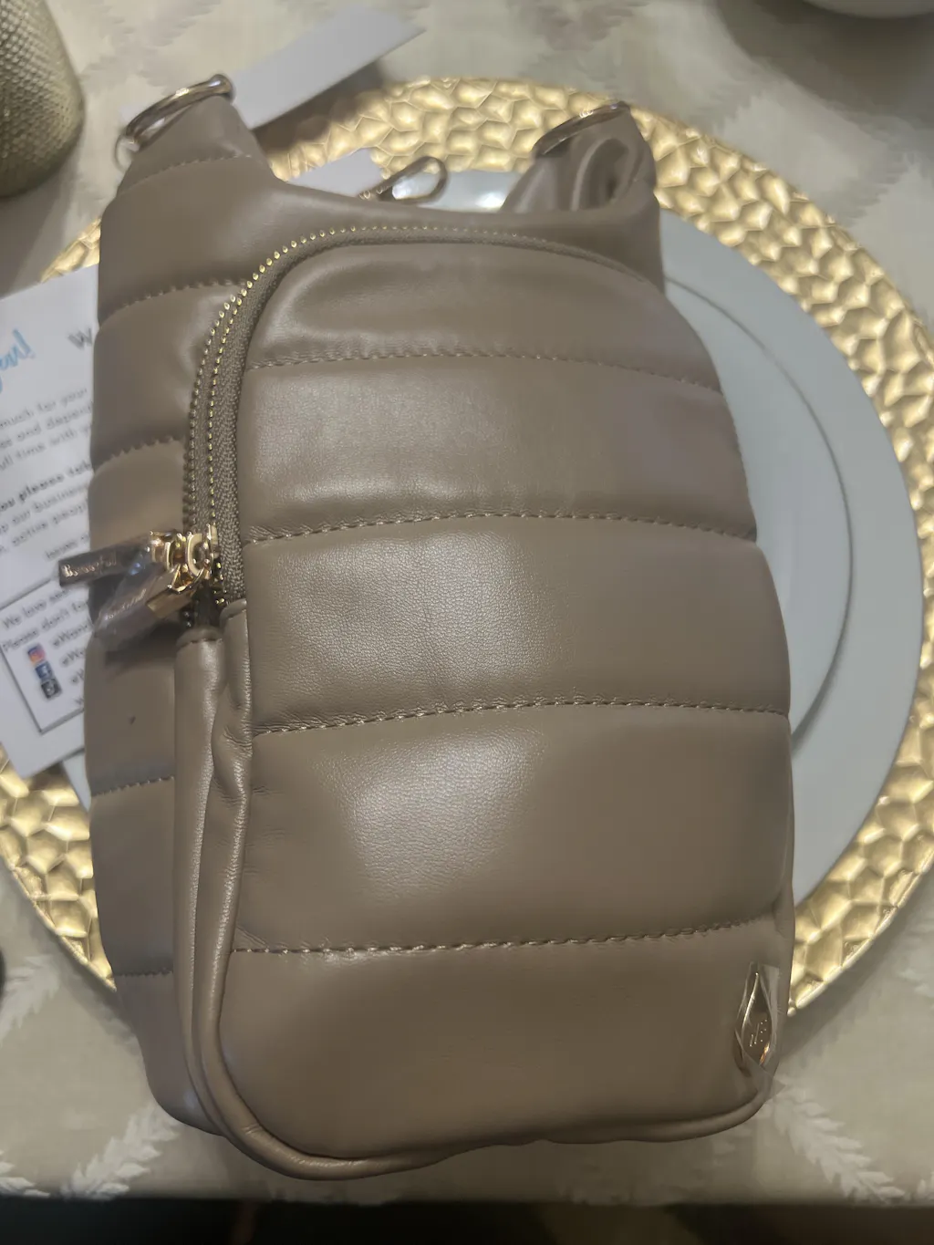 Taupe Vegan Leather Hydrobag® with Strap Bundle Oprah's Favorite Things