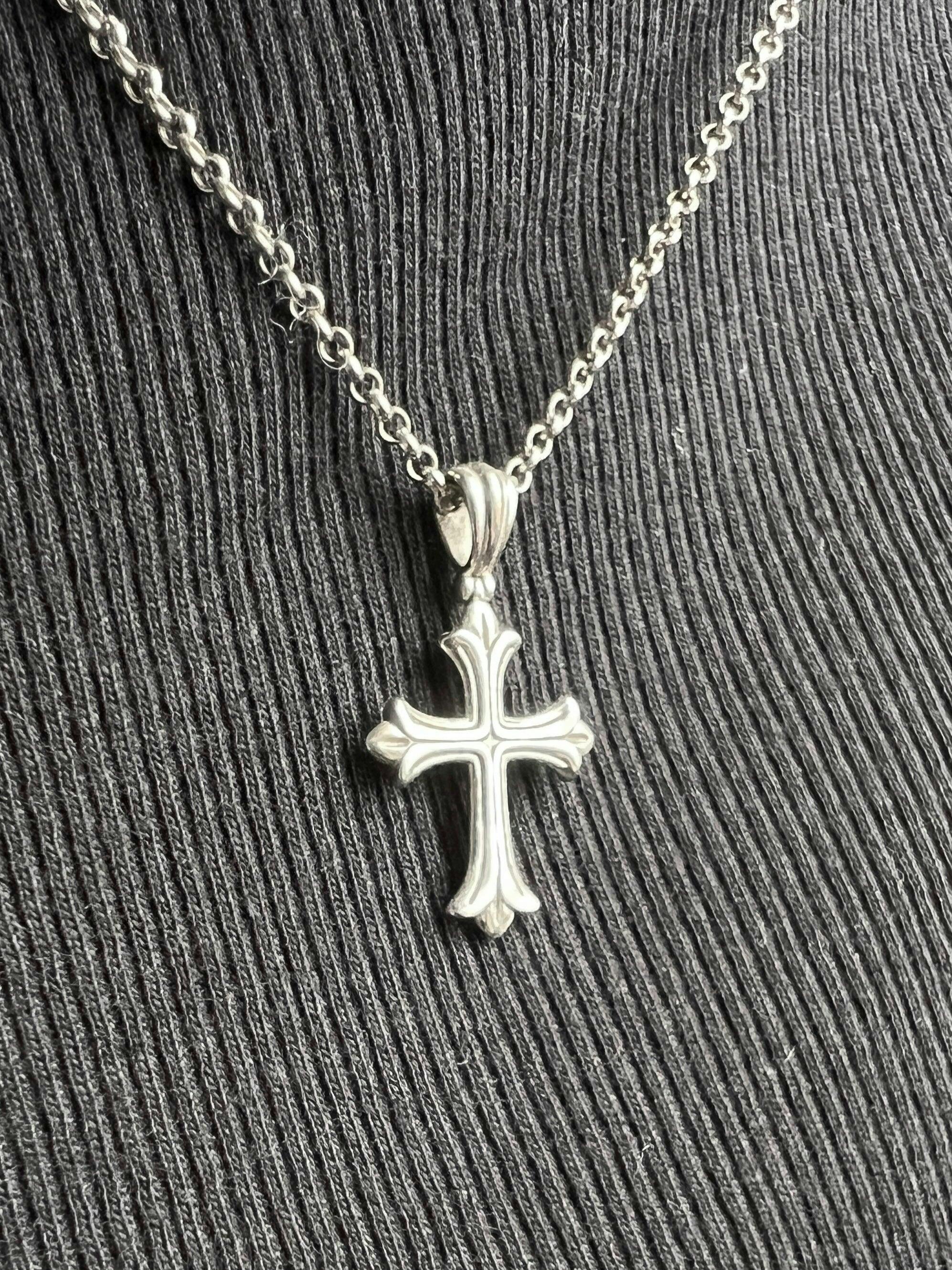 Necklace for men with cross pendant made of 925 sterling silver