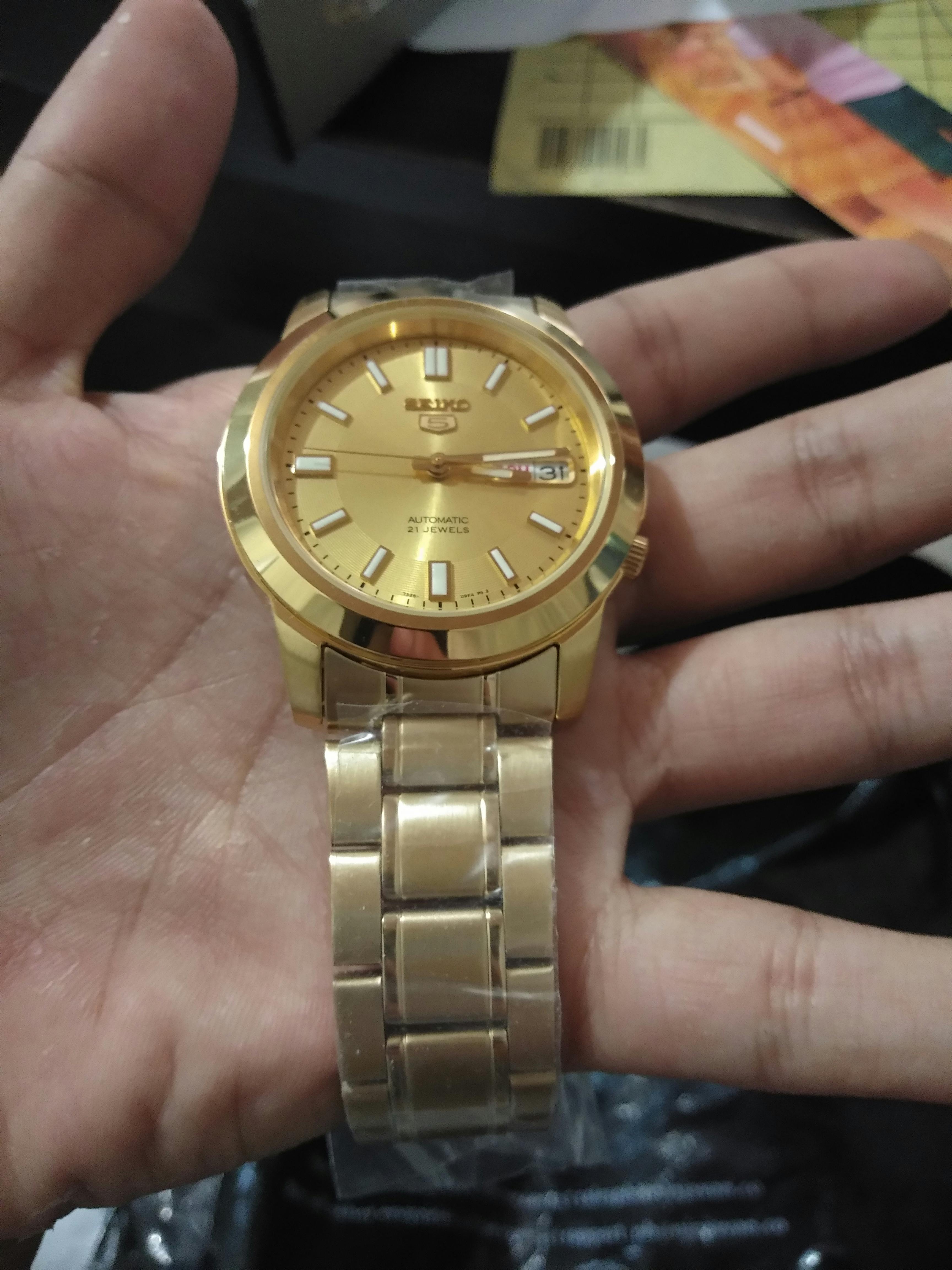SEIKO SNKK20K1 Automatic Gold Plated Stainless Steel Watch for Men-