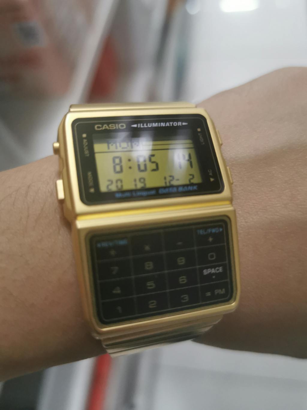 Casio DBC-611G-1DF Gold Plated Calculator Watch For Men and