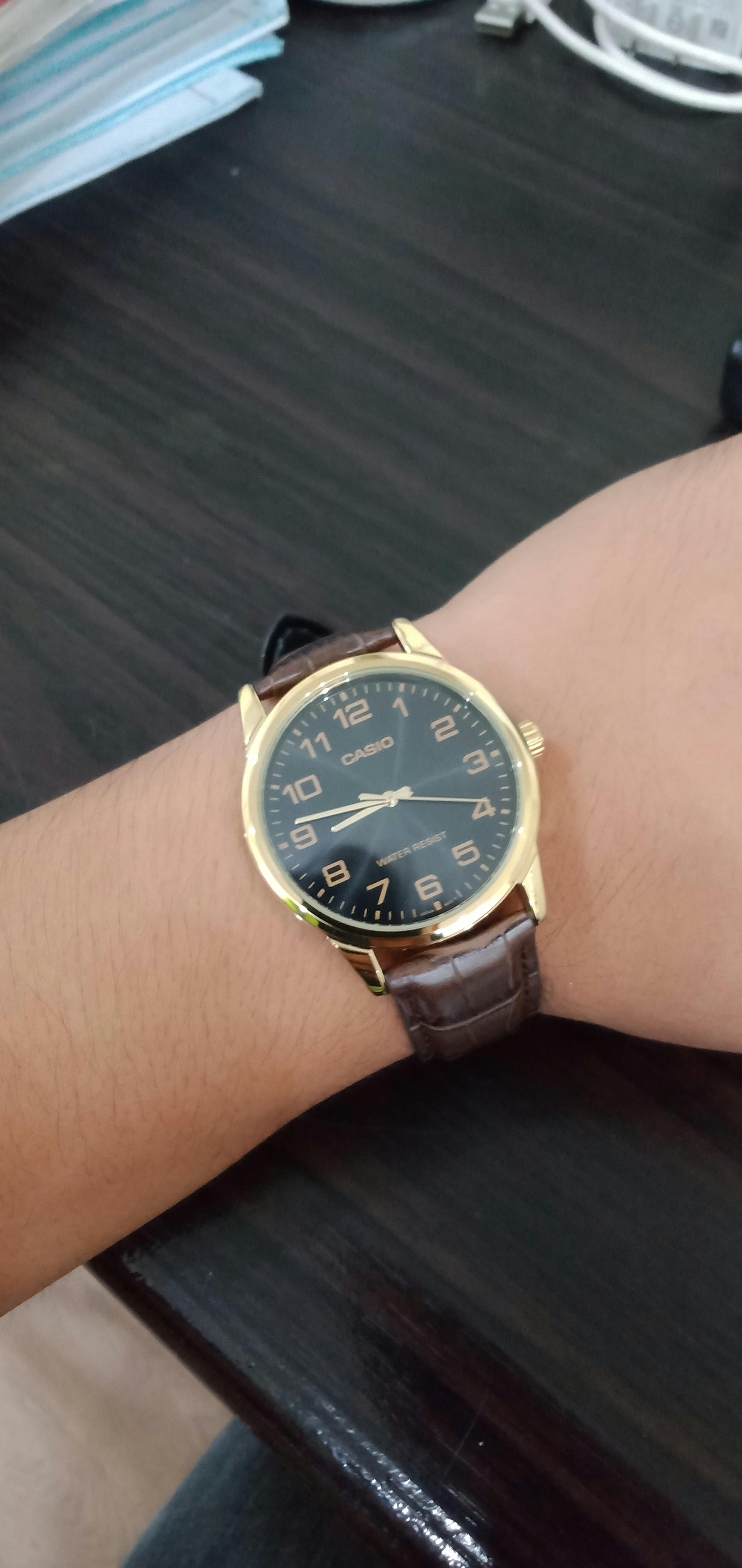 Casio MTP-V001GL-1B Brown Leather Watch For Men | Watch Portal Philippines