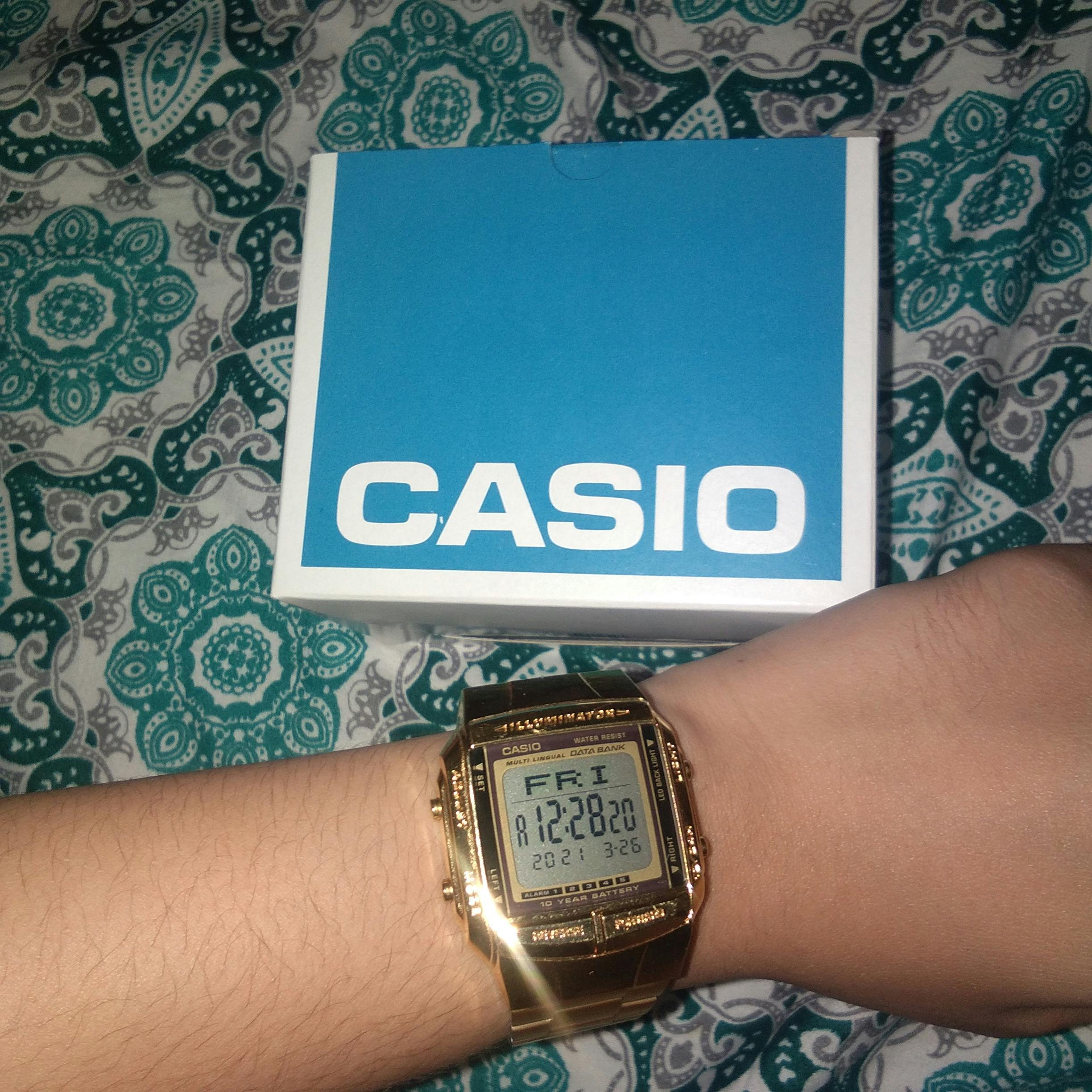 Casio Vintage DB 360G 9A Gold Plated Watch For Men and Women