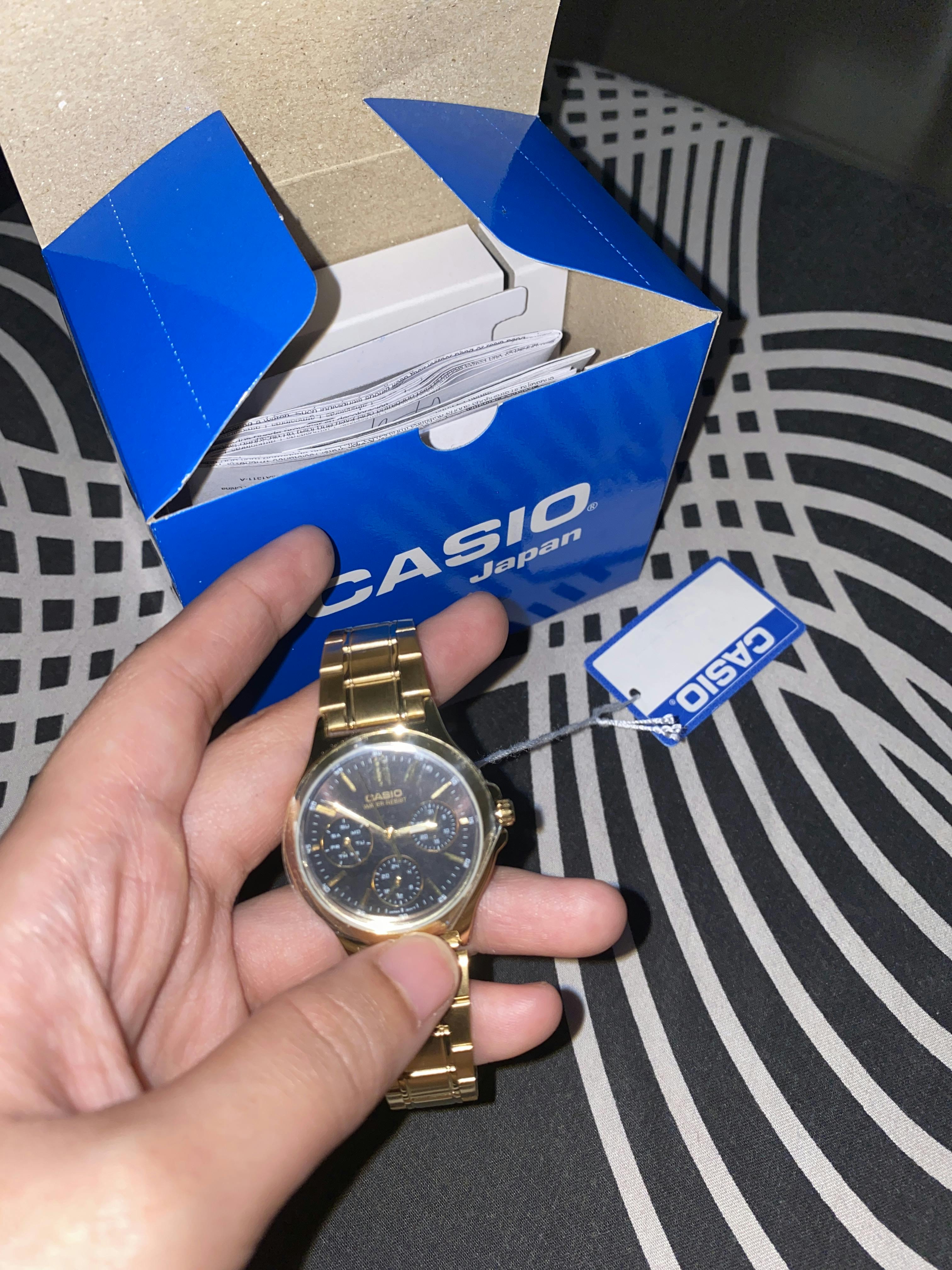 Casio LTP V300G 1A Gold Plated Watch for Men and Women