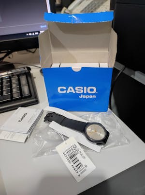 Casio MQ-24-7E2LDF Black Resin Strap Unisex Watch