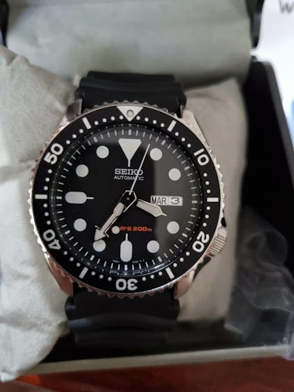 Seiko automatic diver skx007 skx007k1 outlet skx007k rubber band men's watch