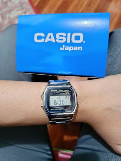 Casio Vintage A158WA-1D Silver Stainless Steel Watch Unisex