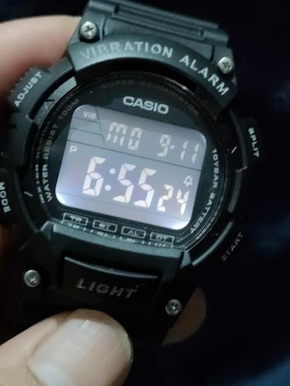 Casio Men's Sport Digital Watch with Vibration, Black W736H-1AV 