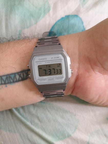 Casio F-91W-1D Black Resin Strap Watch for Men and Women