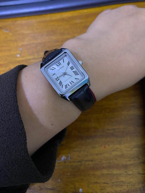 Casio LTP-V007L-7B1 Black Leather Watch for Women