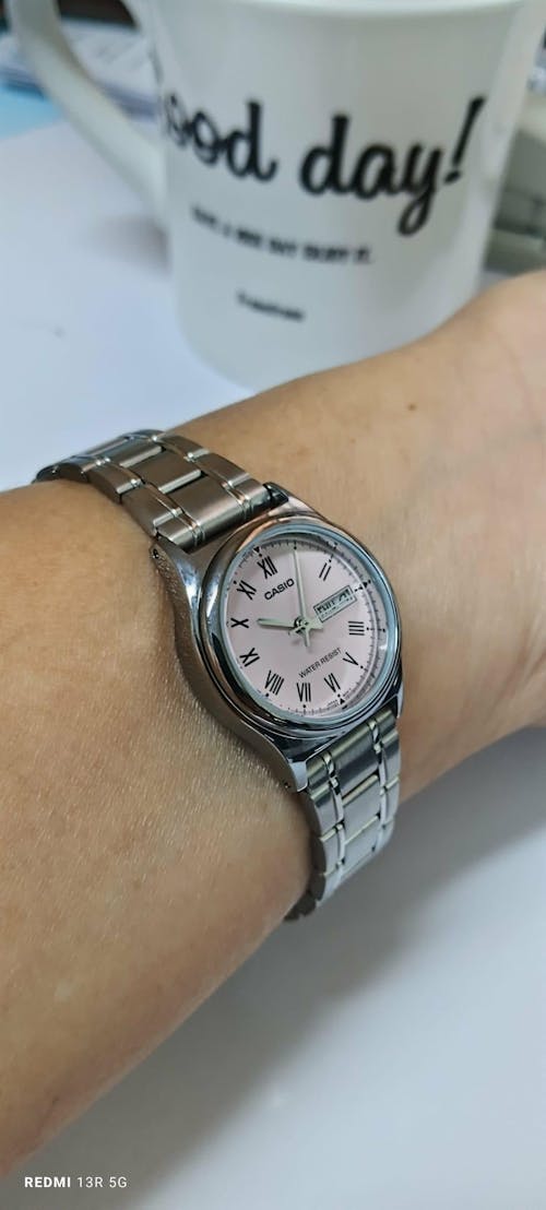 Casio LTP-V006D-4B Silver Stainless Steel Strap Watch for Women