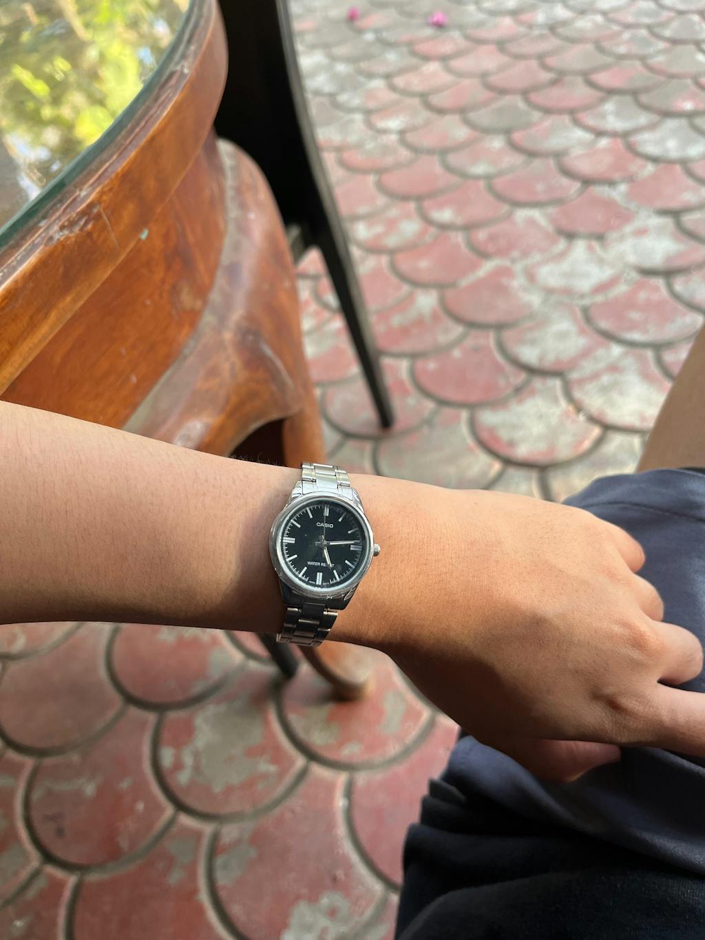 Casio LTP-V005D-1A Silver Stainless Steel Strap Watch for Women