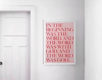 All The Words Jesus Spoke - PREMIUM Fine Art Poster - Scripture Red