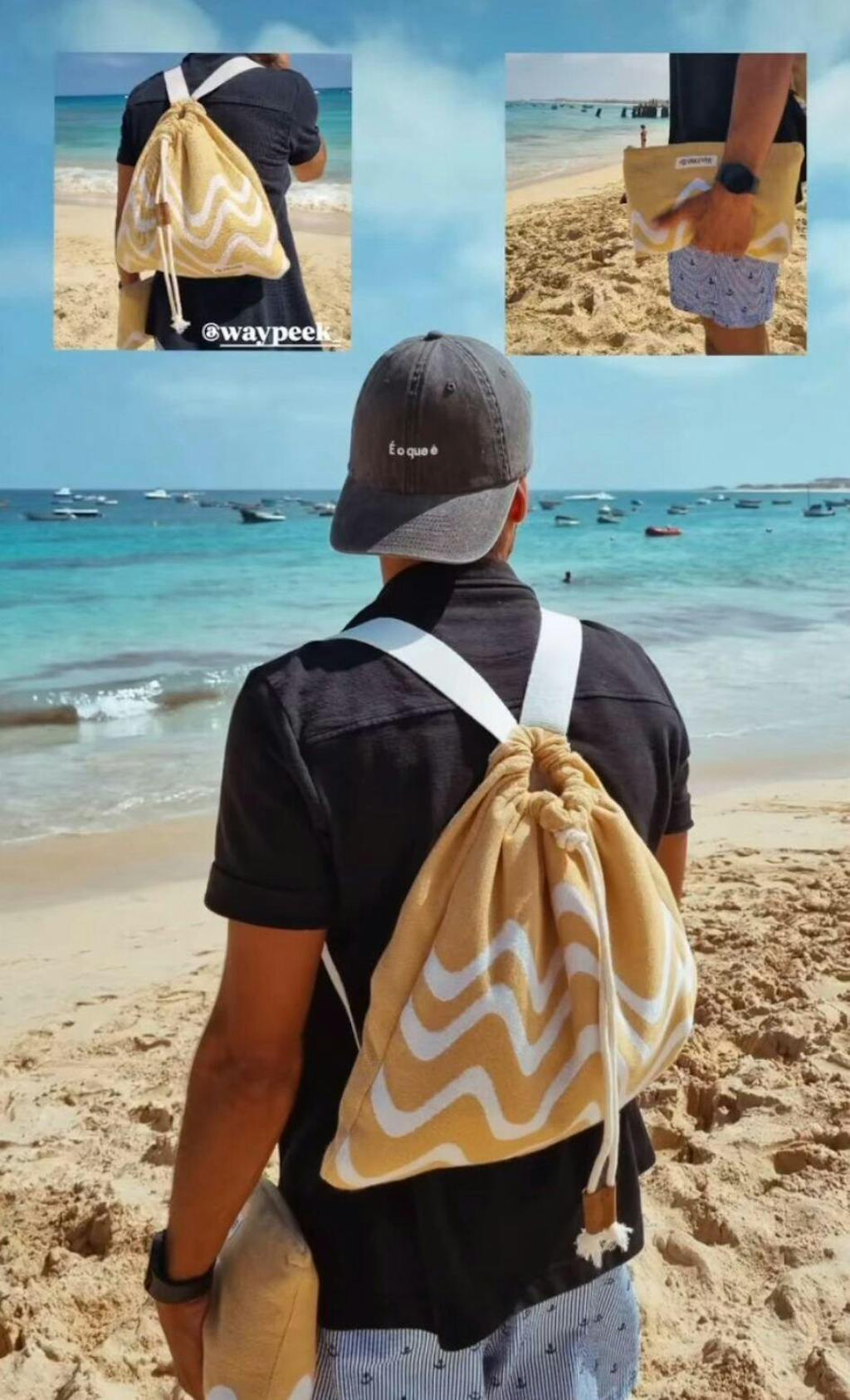 Mochila + Bolsa Mostarda