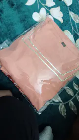 Elegant Peach Anarkali Suit with Block Printed Dupatta