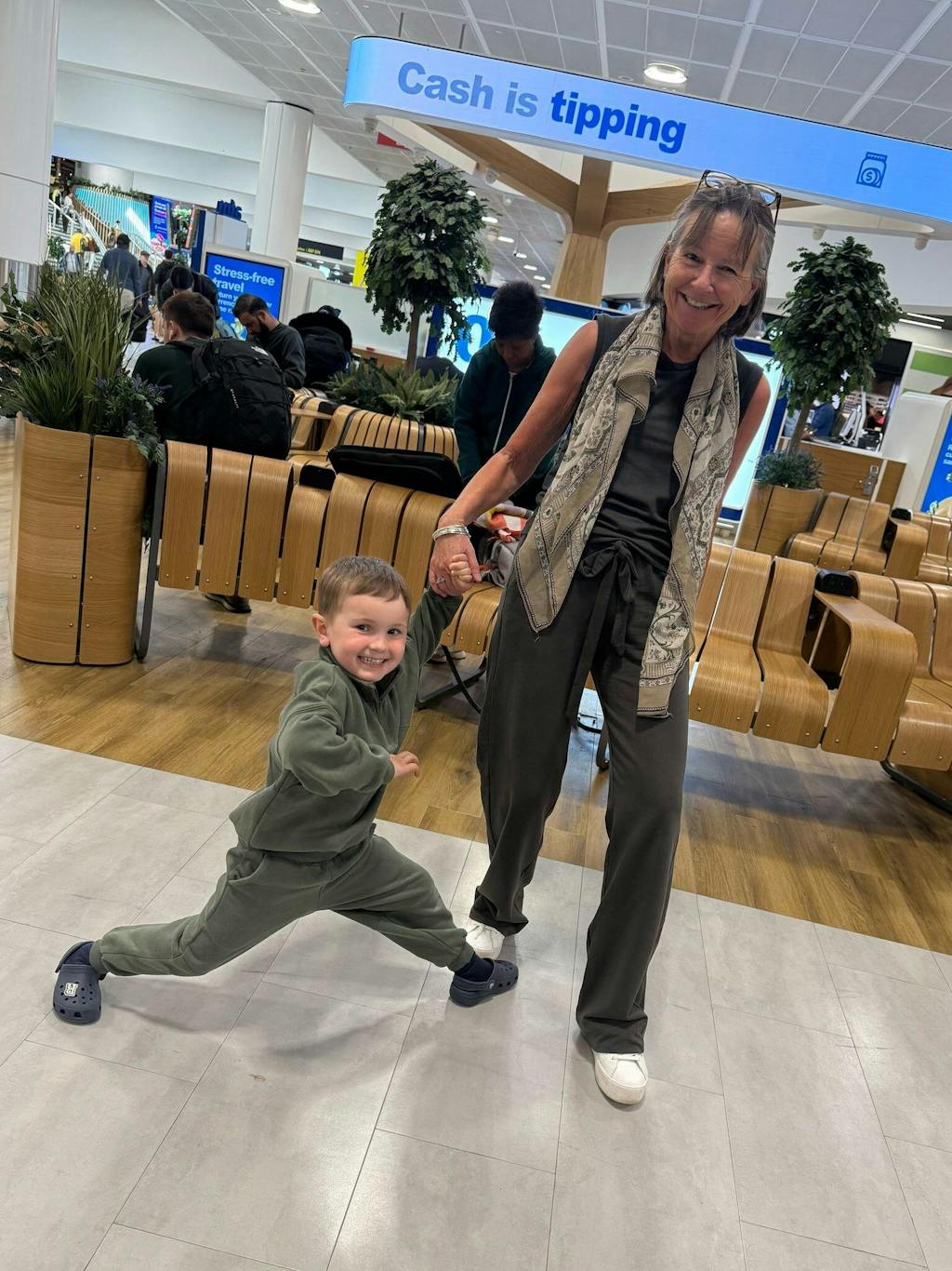 GODDESS wide leg trousers, olive