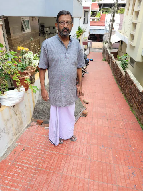 Black Handwoven Organic Cotton Men Kurta