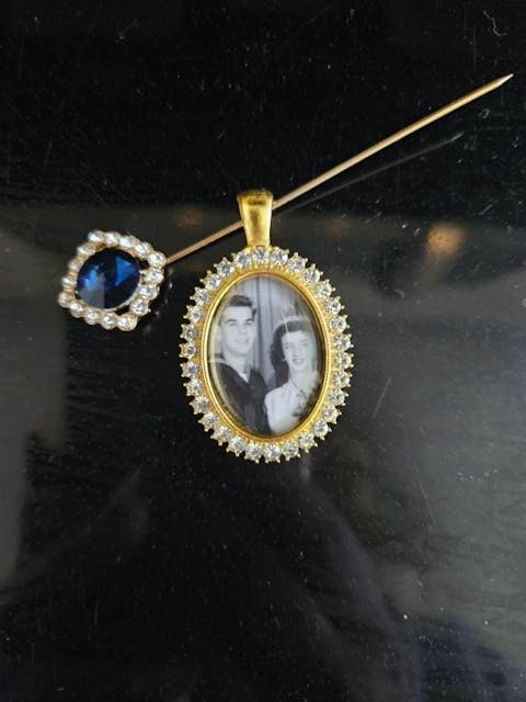 Something Blue Wedding Photo charms Custom Made or DIY Bouquet memory Charms for Family photos and Initials (Includes everything you need)