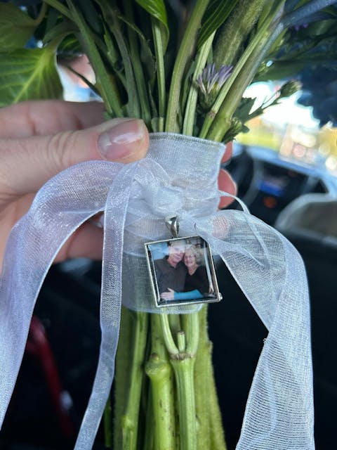 Something Blue Wedding Photo charms Custom Made or DIY Bouquet memory Charms for Family photos and Initials (Includes everything you need)