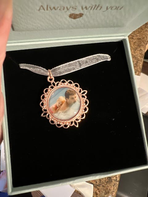 Walk me down the aisle charm for Bridal Wedding Bouquet in memory of 3/4 inch - 20mm  memorial something Blue