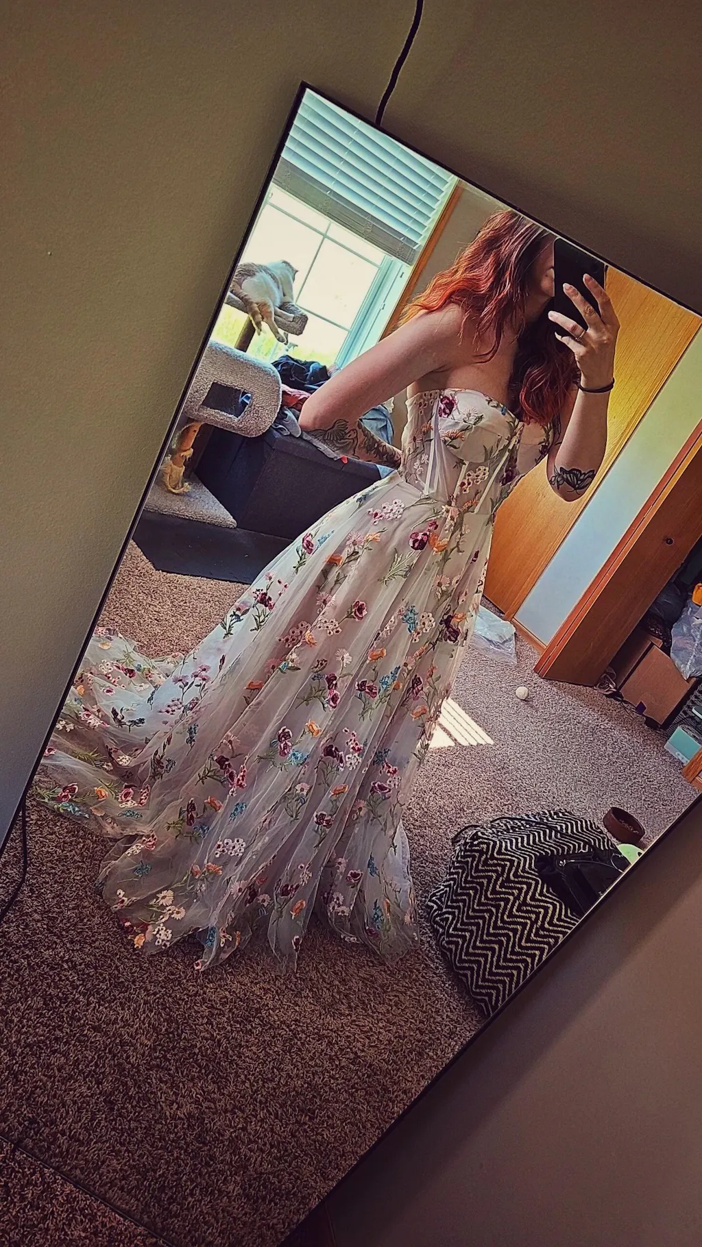 Unique Ivory Tiered Ruffle Prom Dress Vintage Gold Corset Boho Formal Gown,OLP2021