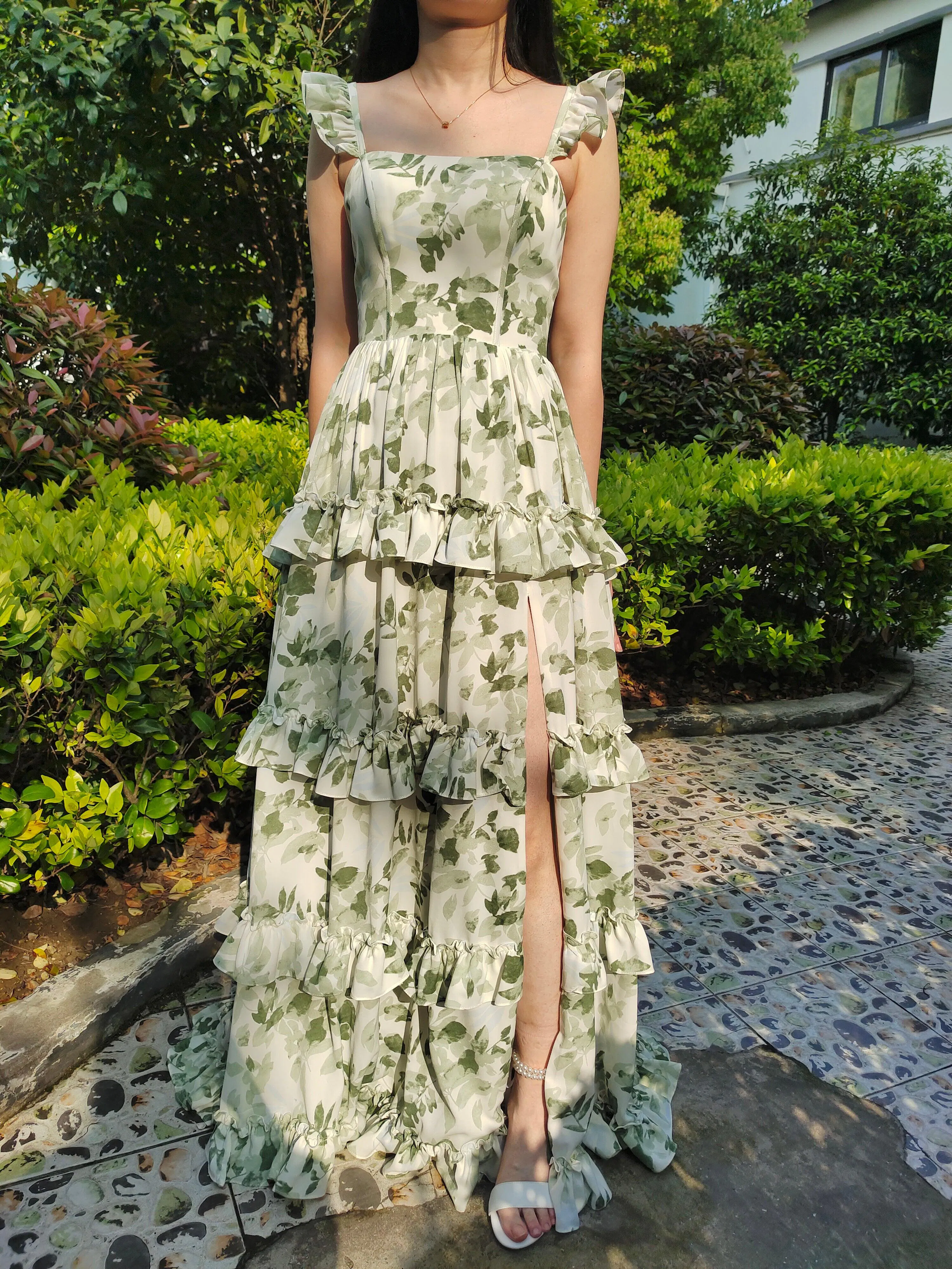 A Line Sleeveless Green formal dresses Bridesmaid Dresses evening gown Prom Dress