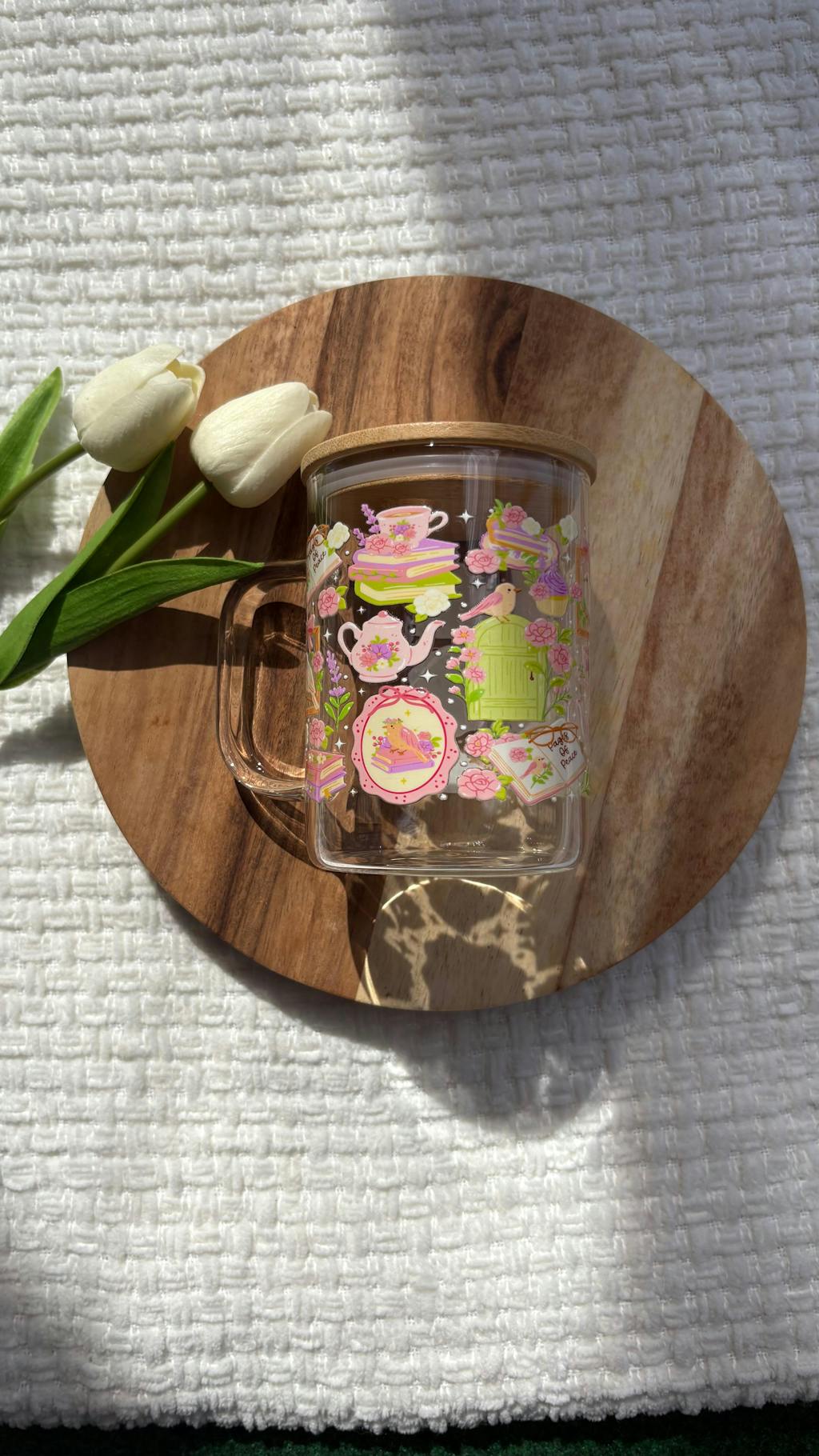 UV DTF Cup Wrap – Book Lover Tea Time