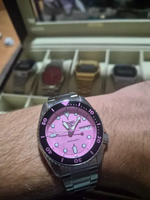 Seiko SRPM07: '5KX' Pink Panther OEM Case