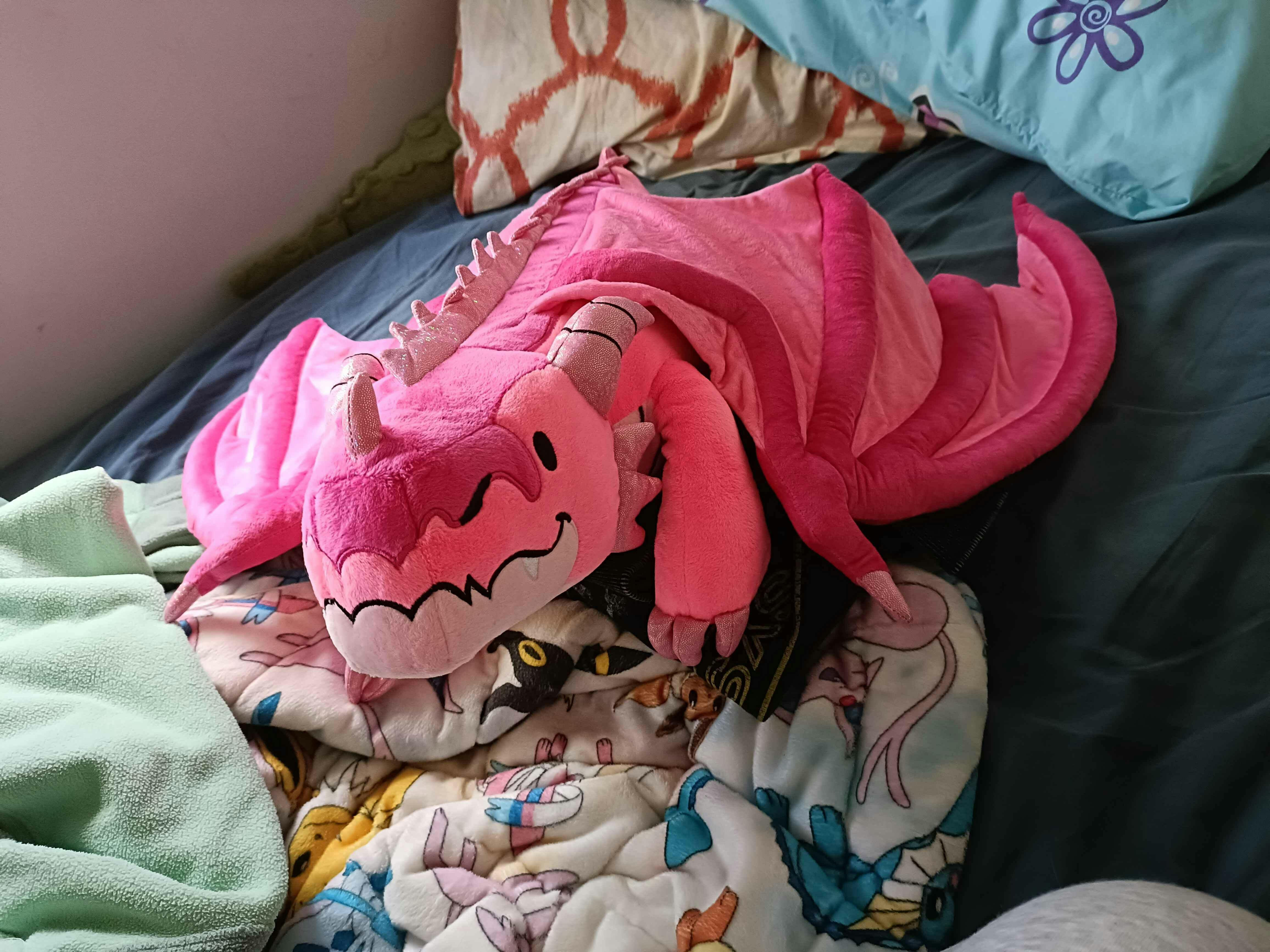 Warmable Pink Dragon – Weighted Wildlife