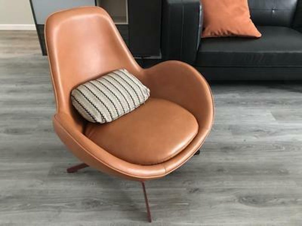 Snail Armchair Brown Leather Armchair Weilai Concept