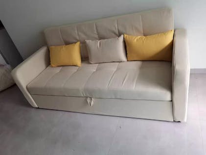 Frances Three Seater Corner Sofa, Cotton Linen, Clearance