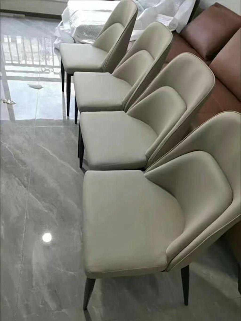 Thelma Dining Chair, Real Leather, Italian Design Dining Chairs