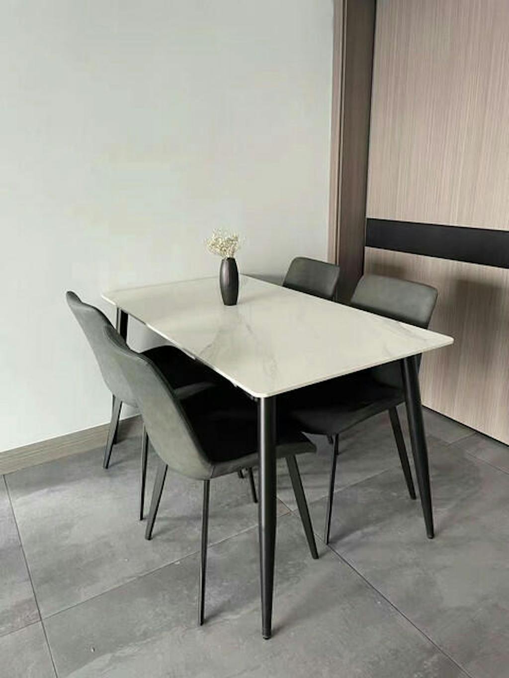 Samirah Dining Table Sets, Marble Black Dining Table Weilai Concept