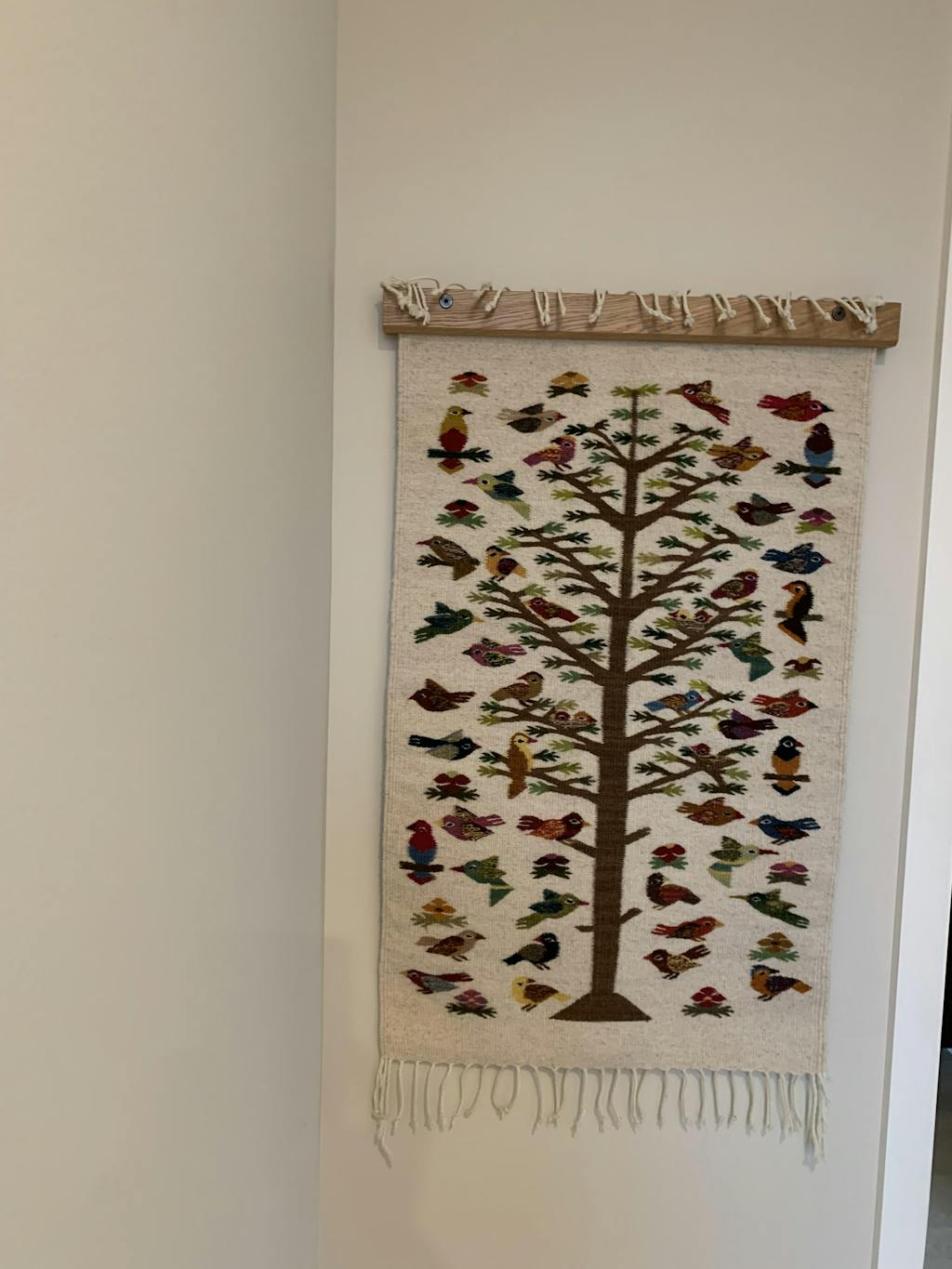 Textile Hangers Walnut Fabric Wall Hangers Well Made