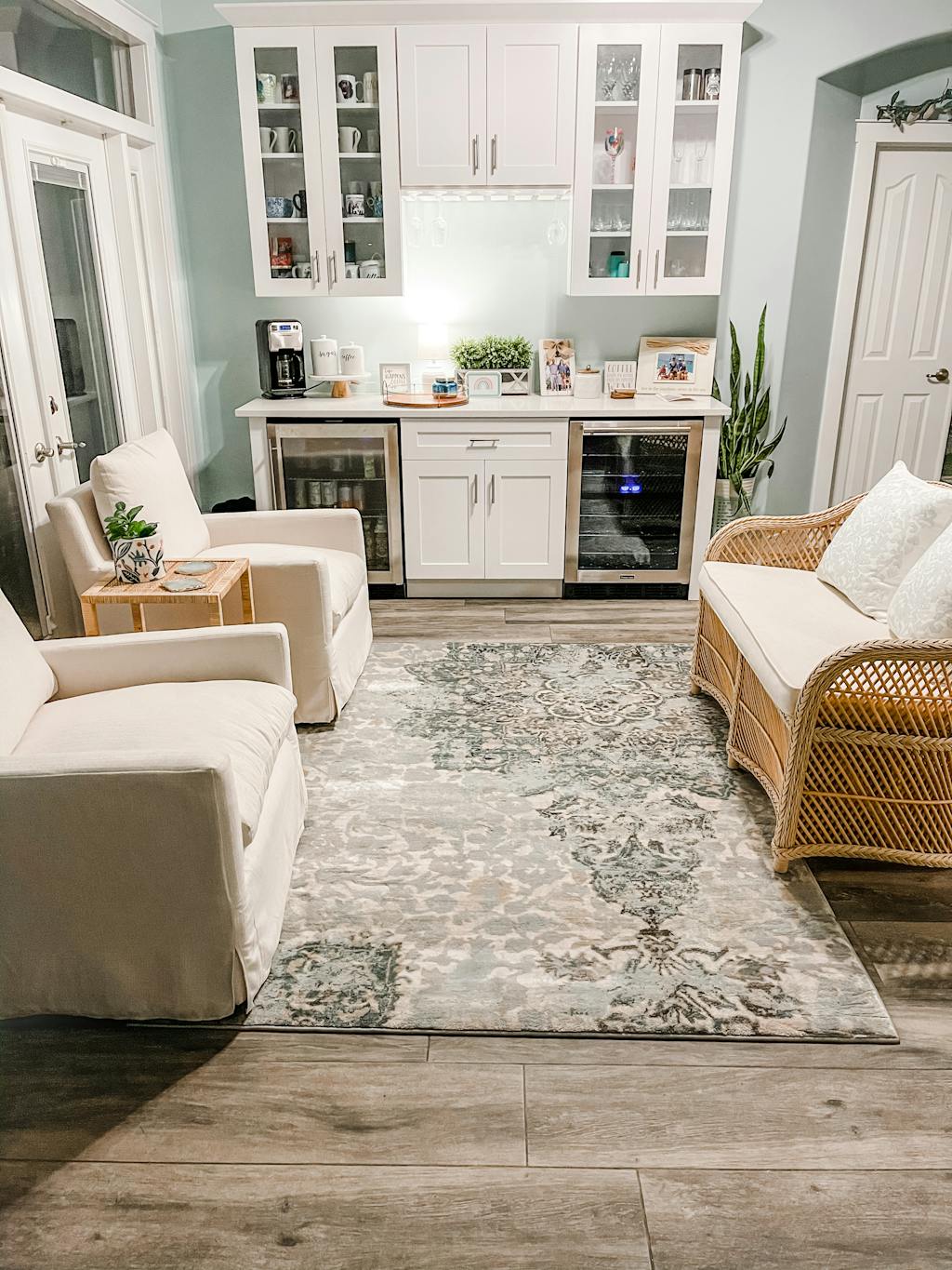 Blue Modern Rug Ciato Blue Vintage Modern Well Woven