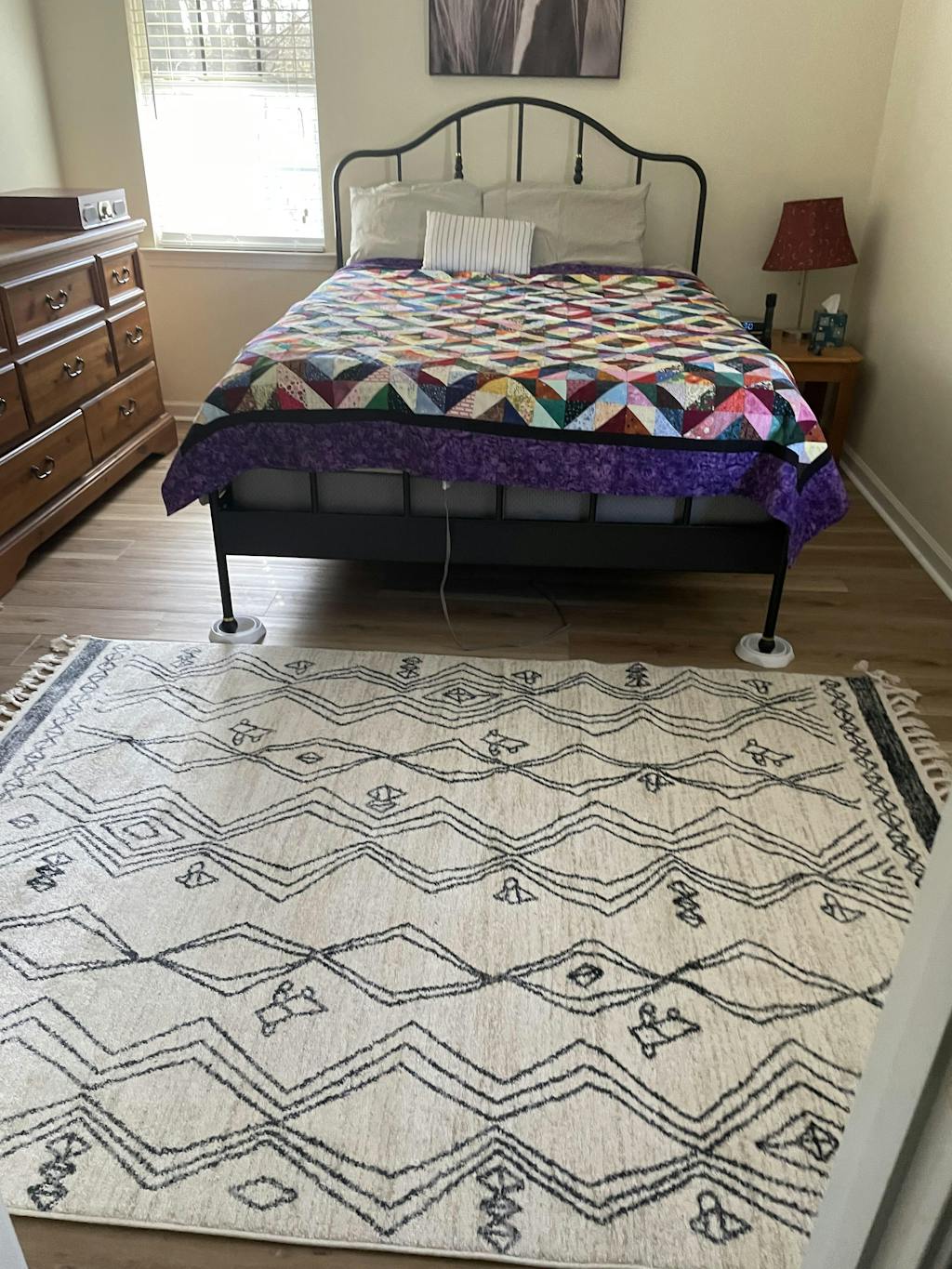 Serenity Darcy Modern Farmhouse Tribal Pattern Ivory Distressed Area