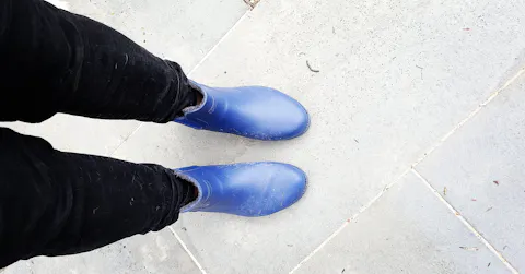 Original Fleeced II Blue Ankle Gumboots