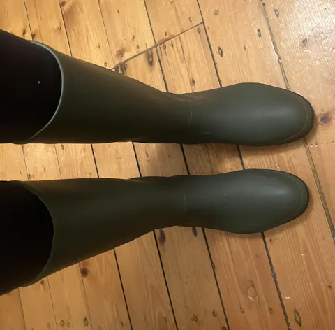 Amanda 2 Adjustable Calf Gumboots Green