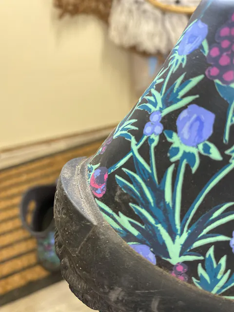 Patch Ankle Gumboots Floral