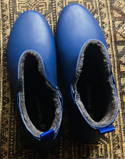 Original Fleeced II Blue Ankle Gumboots