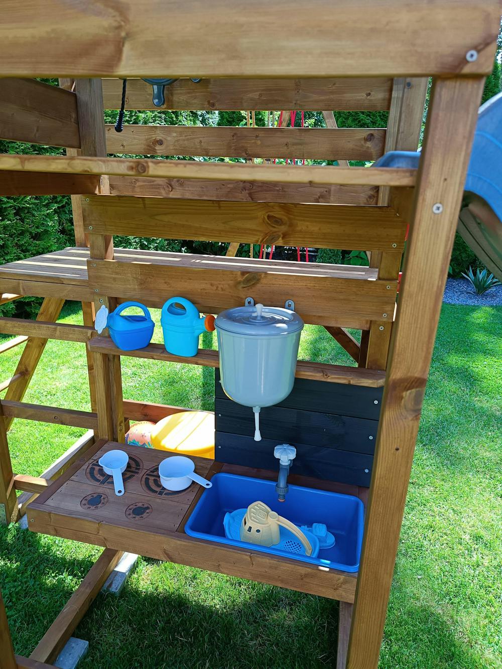 M42-K Climb Tower Set with Double Swing and Gym & Kitchen Attachment