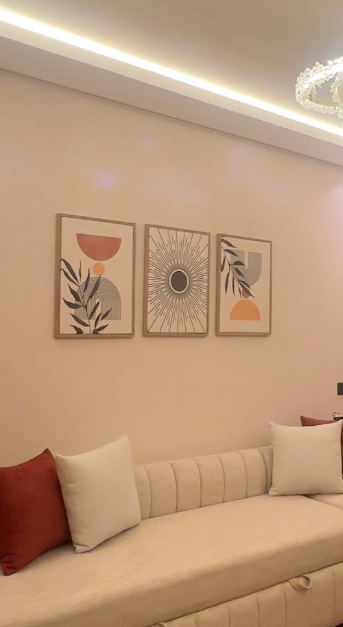 3 Tableaux Décoratifs Modernes et Abstraits- Ensemble d’Art Boho