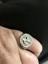 Retro Biker Skull Ring for Men – Silver Color Punk Gothic Rock Hip-Hop Open Ring