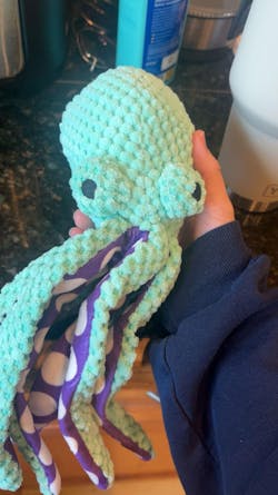 Interactive Octopus Plush Dog Toy with Squeakers