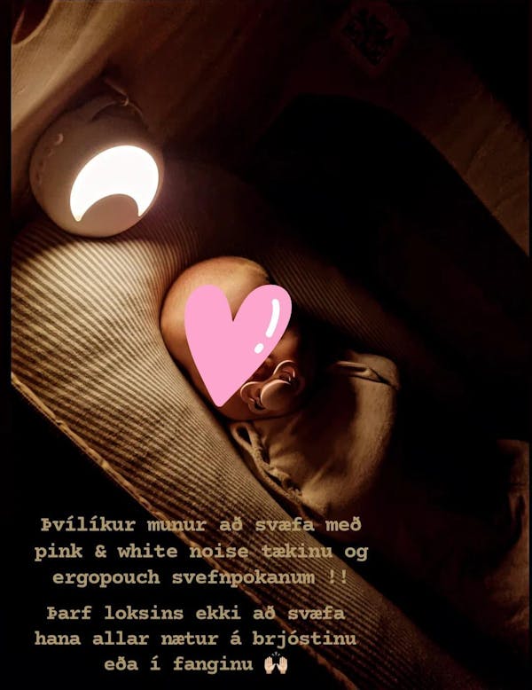 White, Pink Noise tæki með Næturljósi