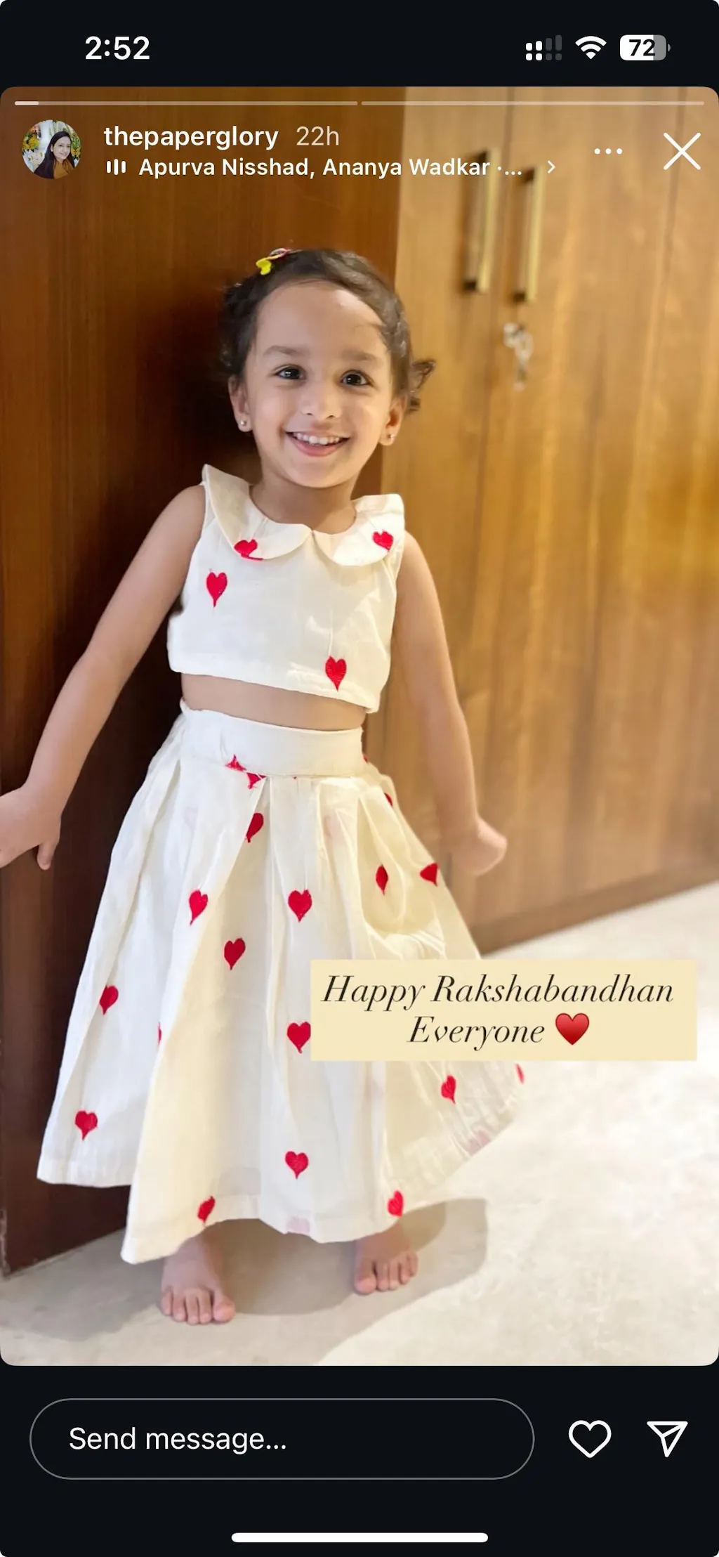 Peter Pan Hearts Embroidered Stylish Tie Knot Strap Top And Lehenga