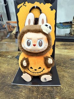 LABUBU Happy Halloween Party Series-Sitting Pumpkin Vinyl Plush Pendant