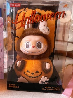 LABUBU Happy Halloween Party Series-Sitting Pumpkin Vinyl Plush Pendant