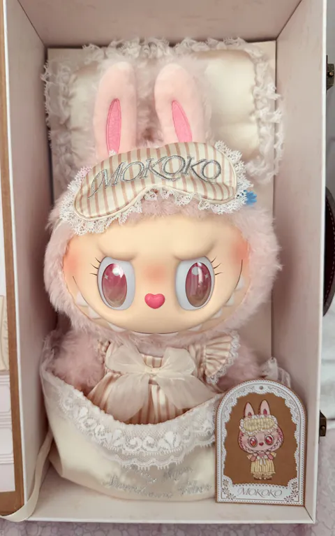 Mokoko Wake Up Mokoko Series Vinyl Face Plush Gift Set, 33cm in Height